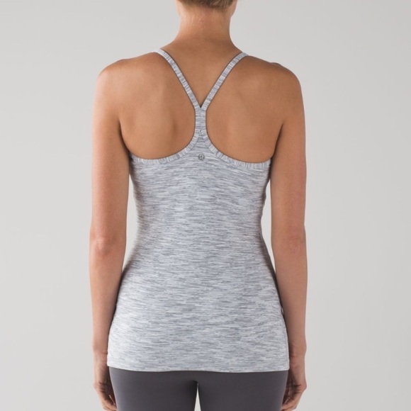 Lululemon Power Y Tank in Wee Are From Space Ice Grey Alpine White size 6 - Picture 1 of 9